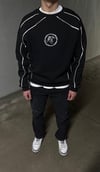 Nakış Detaylı Oversize Erkek Sweatshirt – siyah