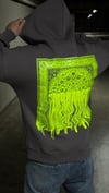 Neon Baskı Oversize Unisex Hoodie 
