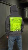 Neon Baskı Oversize Unisex Hoodie 