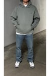 Premium Oversize Haki Kapüşonlu Sweatshirt