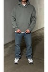 Premium Oversize Haki Kapüşonlu Sweatshirt