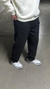 siyah Relax Fit Keten Erkek Pantolon