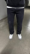 Yırtık Detaylı Oversize Erkek Jean Pantolon – Siyah