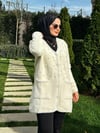 Angora Hasır Örgü Hırka