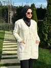 Angora Hasır Örgü Hırka