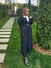 Angora Uzun Kemerli Hırka - Siyah