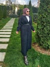 Angora Uzun Kemerli Hırka - Siyah