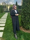 Angora Uzun Kemerli Hırka - Siyah