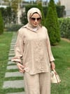 Krem Taşlı Tunik
