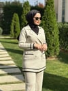 Şerit Detaylı Triko Takım