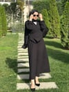 Siyah Çarpraz Bağlamalı Etekli Takım