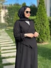 Siyah Çarpraz Bağlamalı Etekli Takım