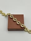 14K Gold Halka Taşlı VİP Bileklik