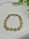 14K Gold Halka Taşlı VİP Bileklik