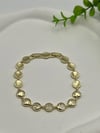 14K Gold Yuvarlak Plaka Vip Bileklik CM