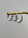 3lü Taşlı Halka Küpe 