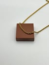 3mm Burgu Çelik Kolye 45+5cm Gold