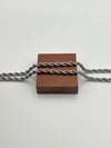 3mm Burgu Çelik Kolye 45+5cm Gümüş