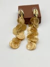 Akrilik Pullu Sallantılı Küpe (Gold)