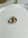 Mineli Taşlı Halka Küpe (2cm)