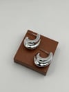 Özel Seri Şeritli Damla Küpe 2.5cm Silver