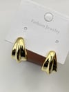 Özel Seri Şeritli Damla Küpe 2.5cm