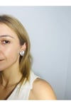 Parlak Kalp Çelik Küpe (925S gümüş)
