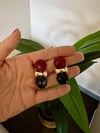 Renkli Pirinç Trend Küpe 6.5cm