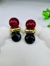 Renkli Pirinç Trend Küpe 6.5cm