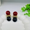 Renkli Pirinç Trend Küpe 6.5cm