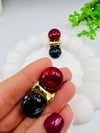 Renkli Pirinç Trend Küpe 6.5cm