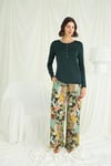 Arias Closet Çiçek ve Yaprak Desenli Pijama Takımı