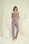 Arias Closet Dantelli Önü Düğmeli Hamile Lohusa 3'lü Pijama Takımı