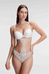 Arias Closet Fantezi Destekli Balenli Kaplı Dantel Detaylı Sütyen Slip İç Çamaşırı Takımı