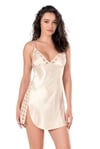 Arias Closet Fildişi Saten Gecelik 8117