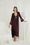 Arias Closet Göğüs ve Sırt Dekolteli Dantelli Sabahlık Takımı