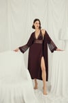 Arias Closet Göğüs ve Sırt Dekolteli Dantelli Sabahlık Takımı