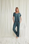 Arias Closet Kısa Kollu V Yakalı Dantelli Pijama Takımı