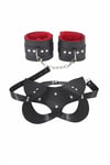 Arias Closet Maske Ve Kelepçe Deri Harness Fantezi Set