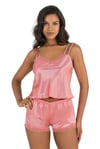 Arias Closet Mercan Saten Şort Takımı 9210