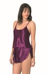 Arias Closet Mor Saten Babydoll Şort Takımı
