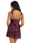 Arias Closet Mürdüm Kısa Saten Gecelik 8238
