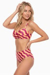 Arias Closet Renkli Straplez Yüksek Bel Bikini Takımı