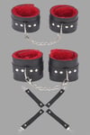Arias Closet Siyah Kırmızı Harness Fantezi Aksesuar Set