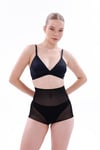 Arias Closet Siyah MI EMAY 2706 Lazer Tül Toparlayıcı Slip Hayalet Külot Korse