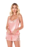 Arias Closet Somon Saten Babydoll Şort Takımı