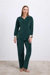 Arias Closet Uzun Kollu Kadife Sweatshirt ve Pantolon Pijama Takımı