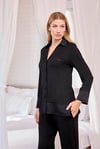 Arias Closet Uzun Kollu Önü Düğmeli Gömlek Yaka Pijama Takımı