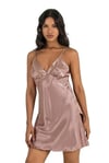 Arias Closet Vizon Kısa Saten Gecelik 8211