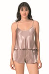 Arias Closet Vizon Saten Babydoll Şort Takımı